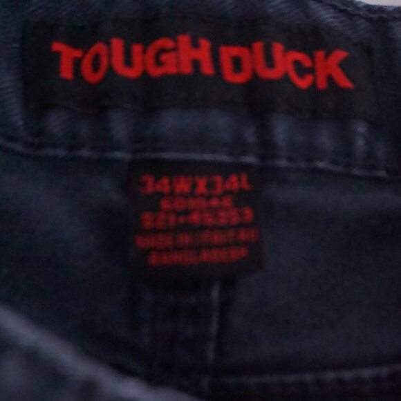 Tough Duck Navy Heavyweight Cotton Carpenter Cargo Loop Workwear Pants 34X34 - Picture 14 of 16